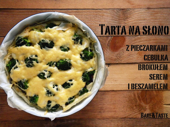 wytrawna tarta z pieczarkami baketaste